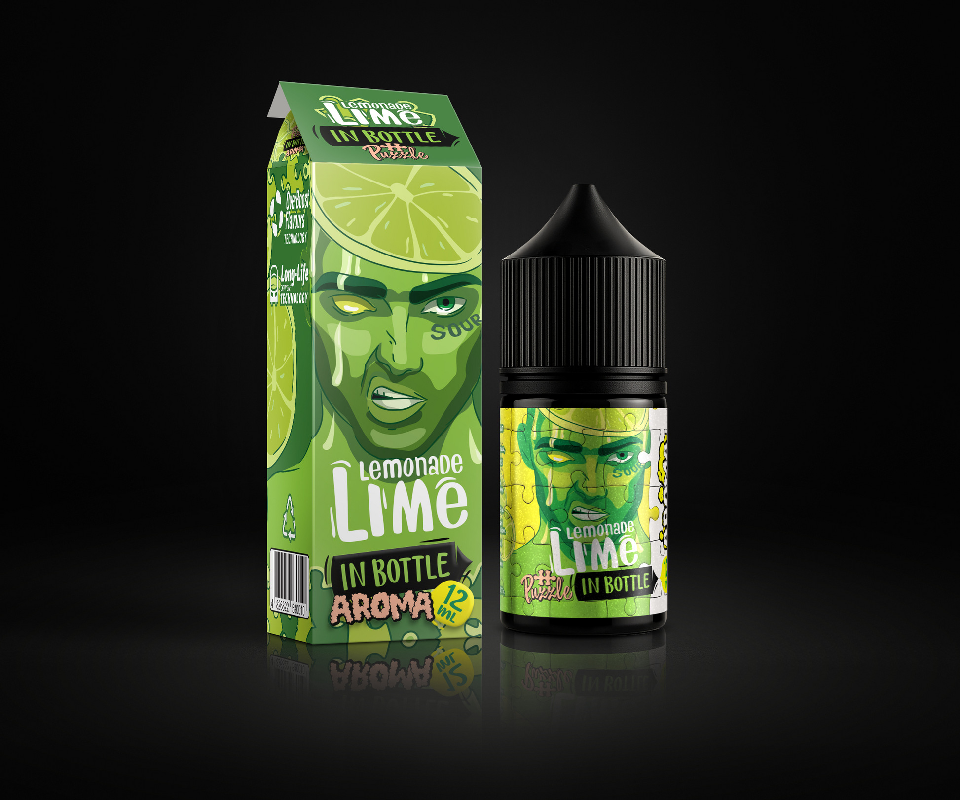 Lime Lemonade e-liquid and flavor packaging