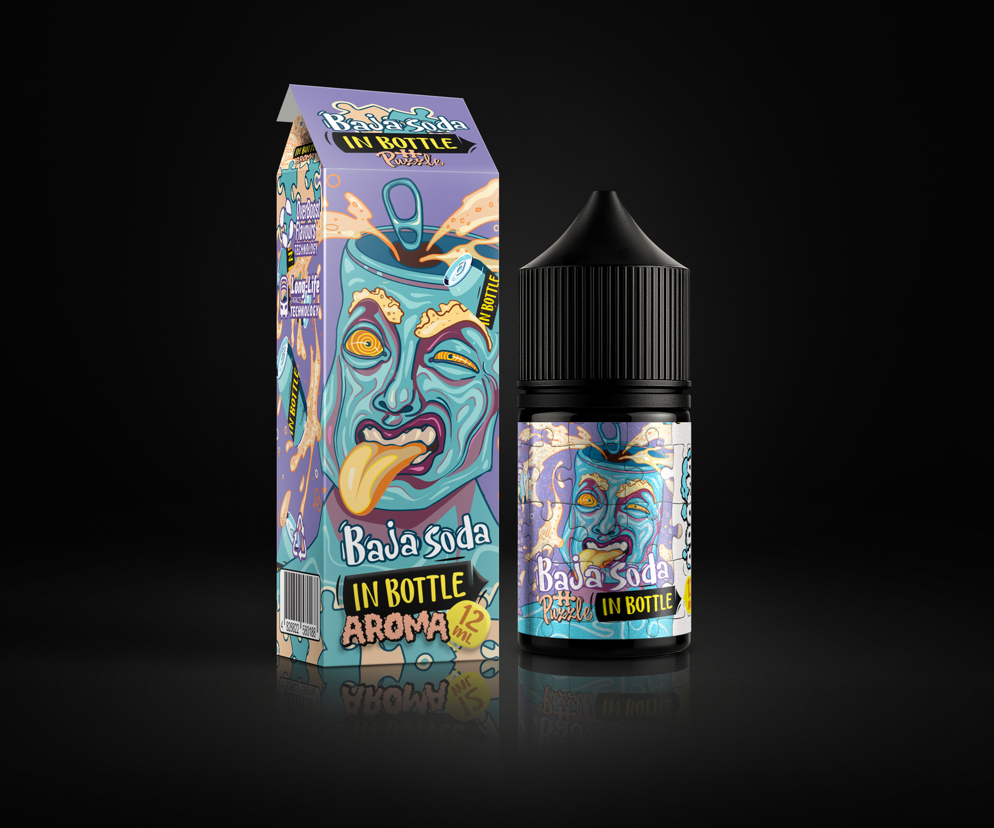 Baja Soda e-liquid and flavor packaging