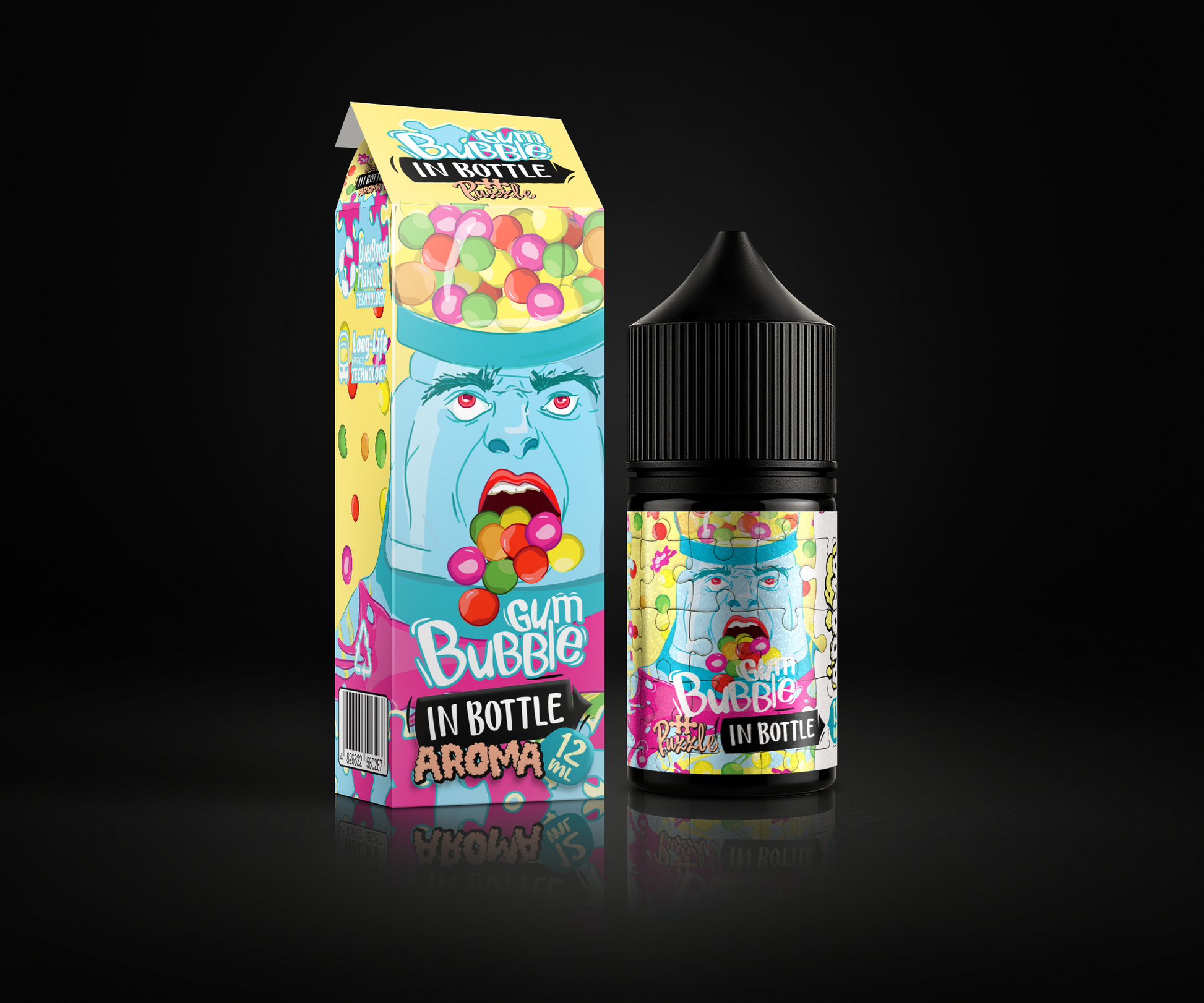 Bubble Gum e-liquid and flavor packaging