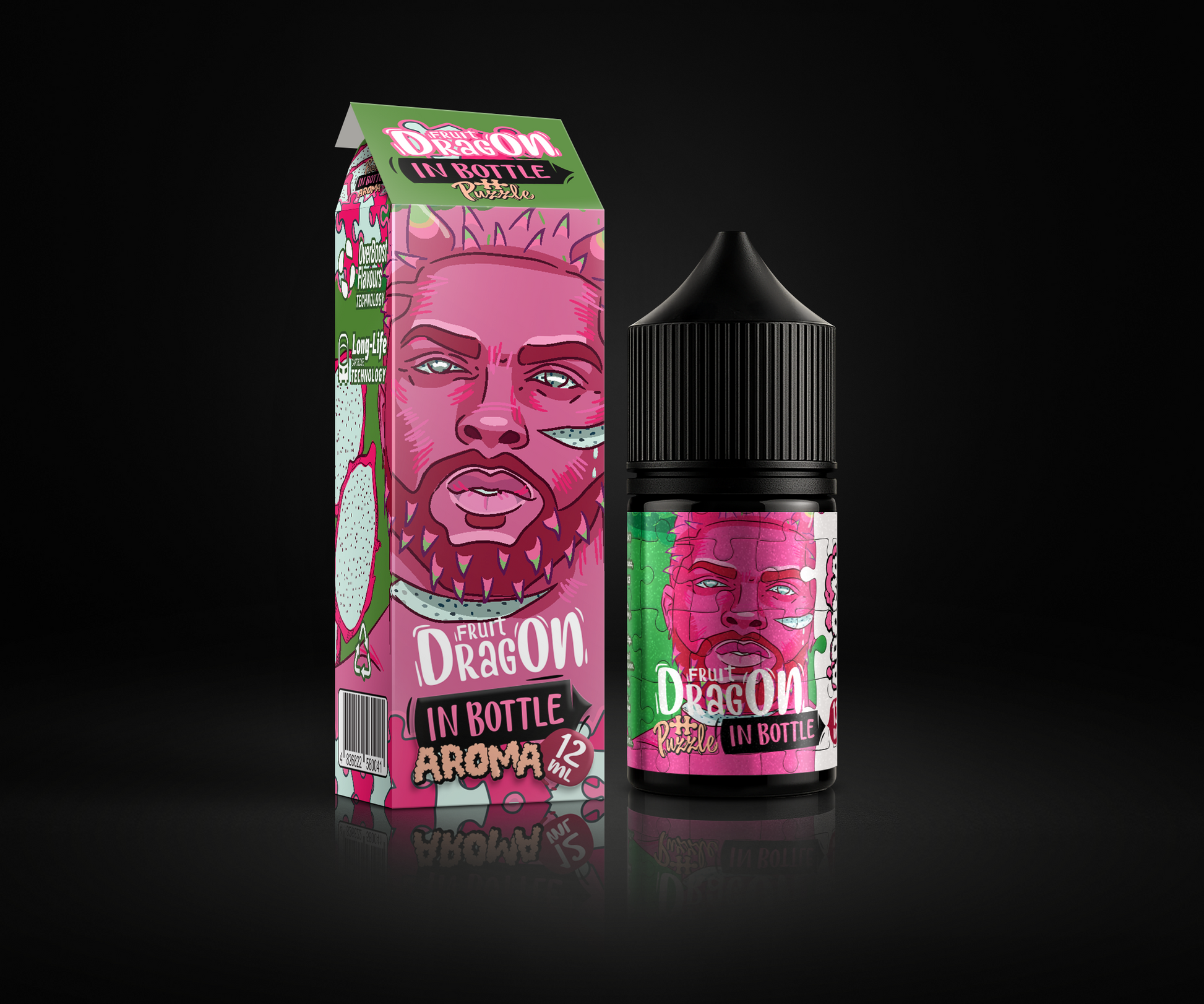 Dragonfruit e-liquid and flavor packaging