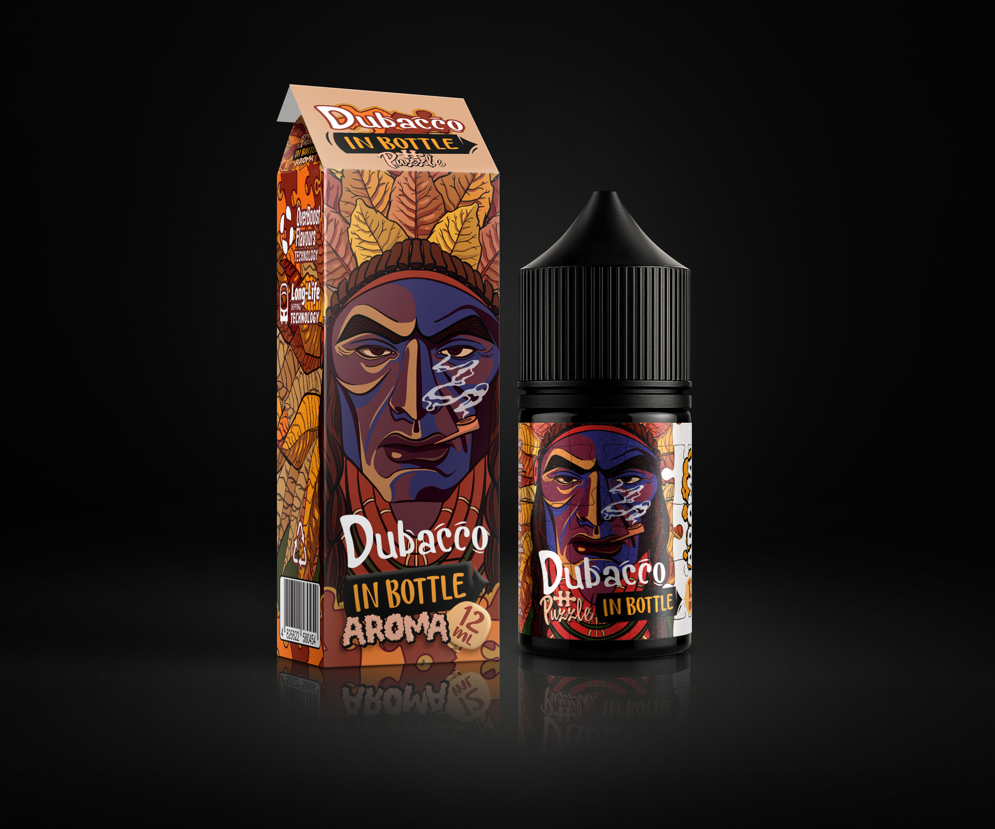Dubacco e-liquid and flavor packaging