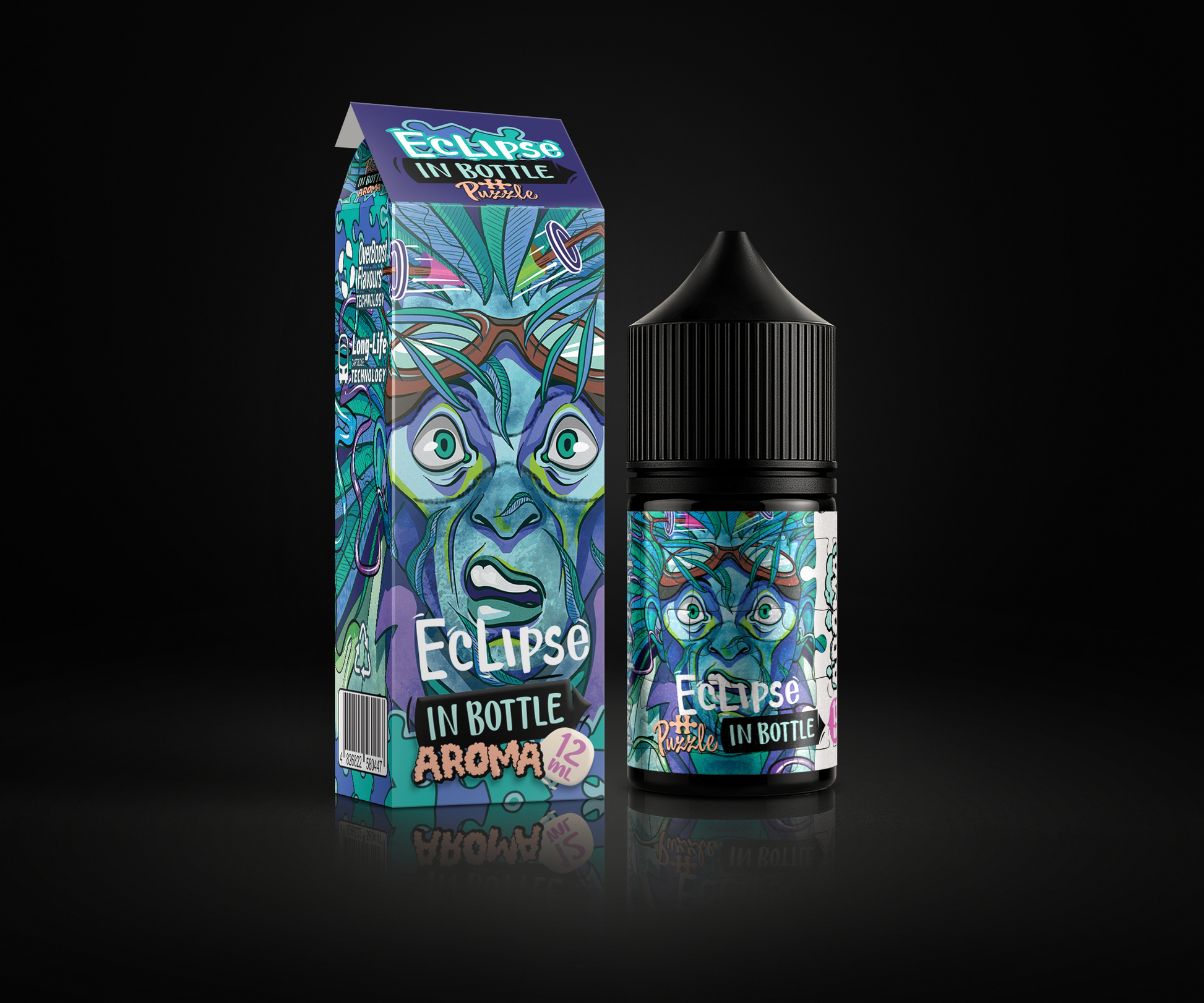 Eclipse e-liquid and flavor packaging
