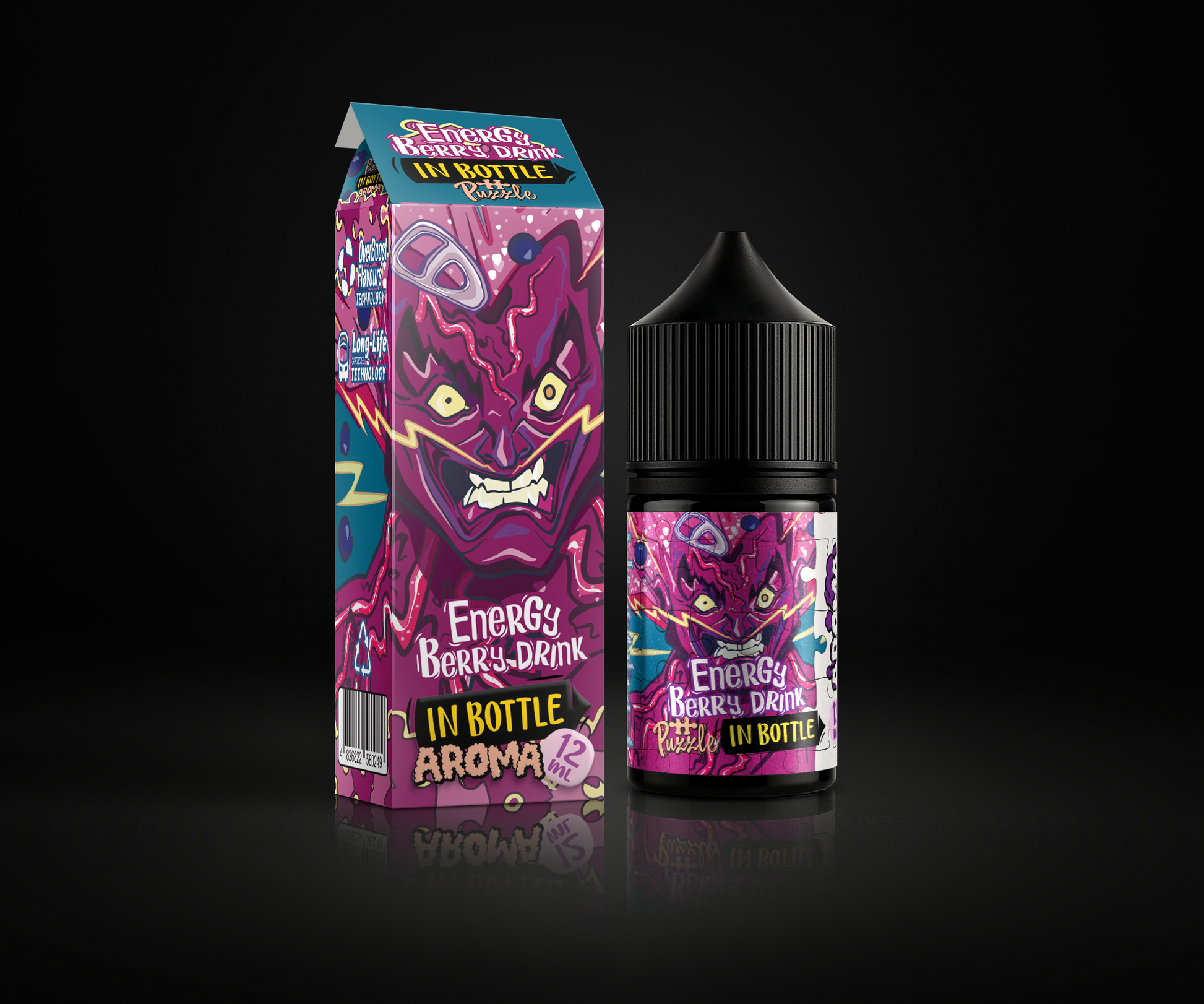 Energy Berry Drink e-liquid and flavor packaging