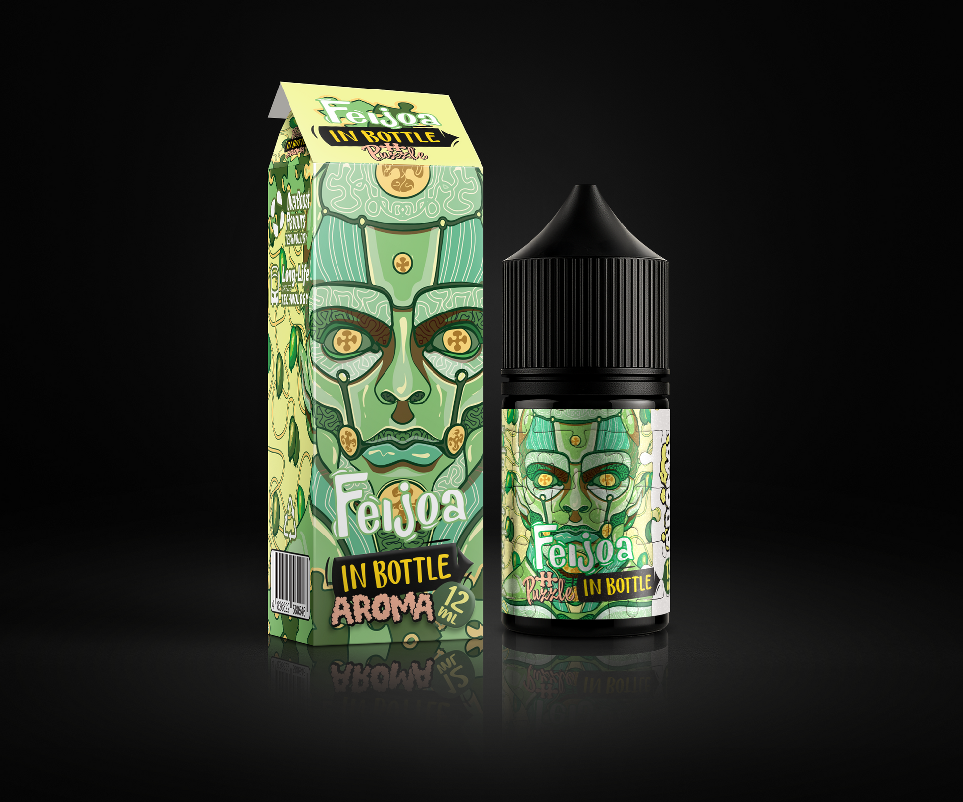 Feijoa e-liquid and flavor packaging