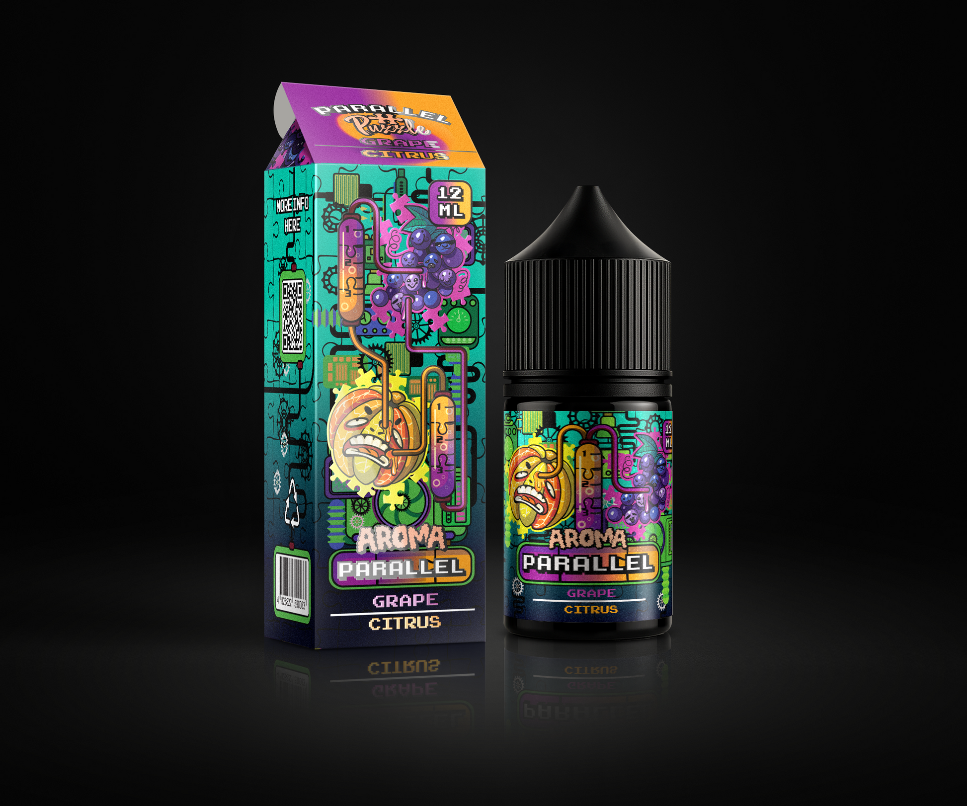 Parallel Grape Citrus e-liquid and flavor packaging