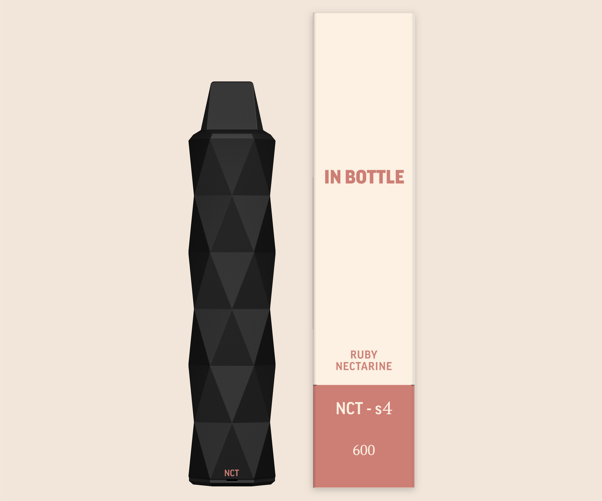 InBottle Unique Ruby Nectarine — disposable vape device.