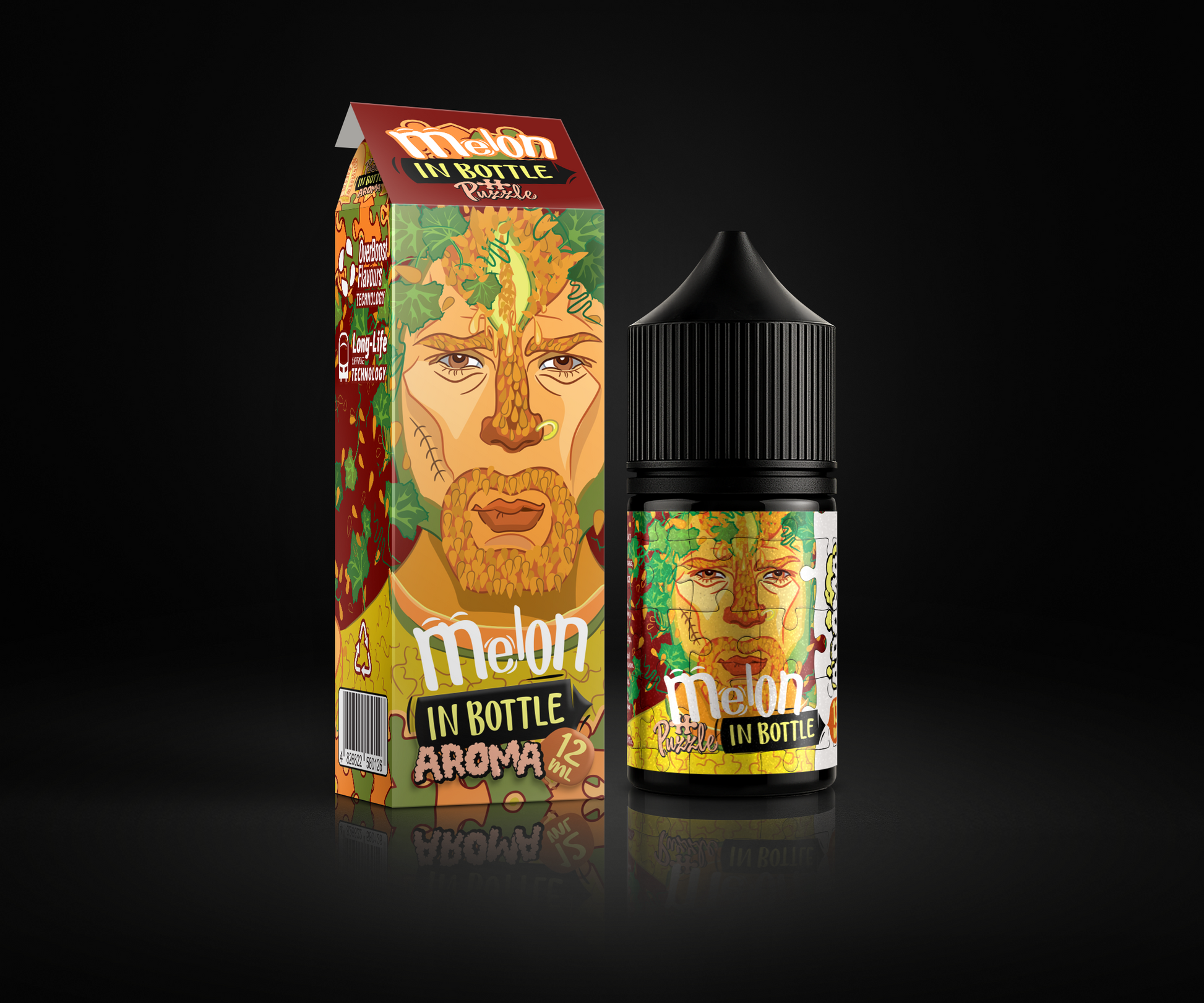 Melon e-liquid and flavor packaging