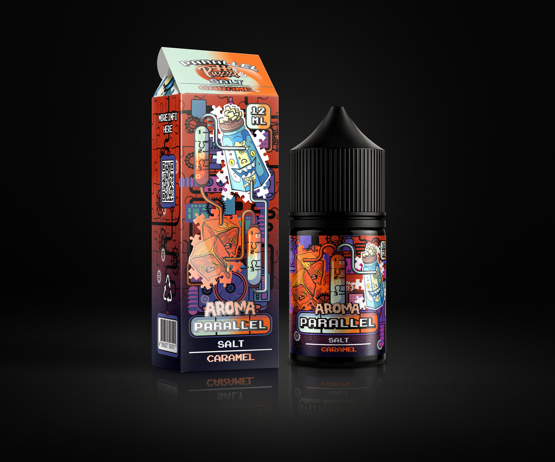 Parallel Salt Caramel e-liquid and flavor packaging